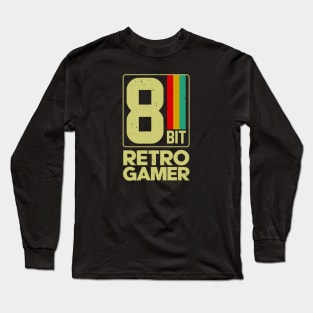 8bit Retro Gamer Long Sleeve T-Shirt